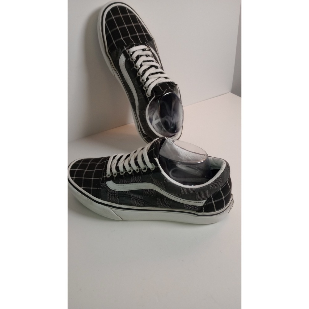 Vans Basket Old Skool Shoe Womens Sz 9 / Mens Sz 7.5 Black/Gray Checked